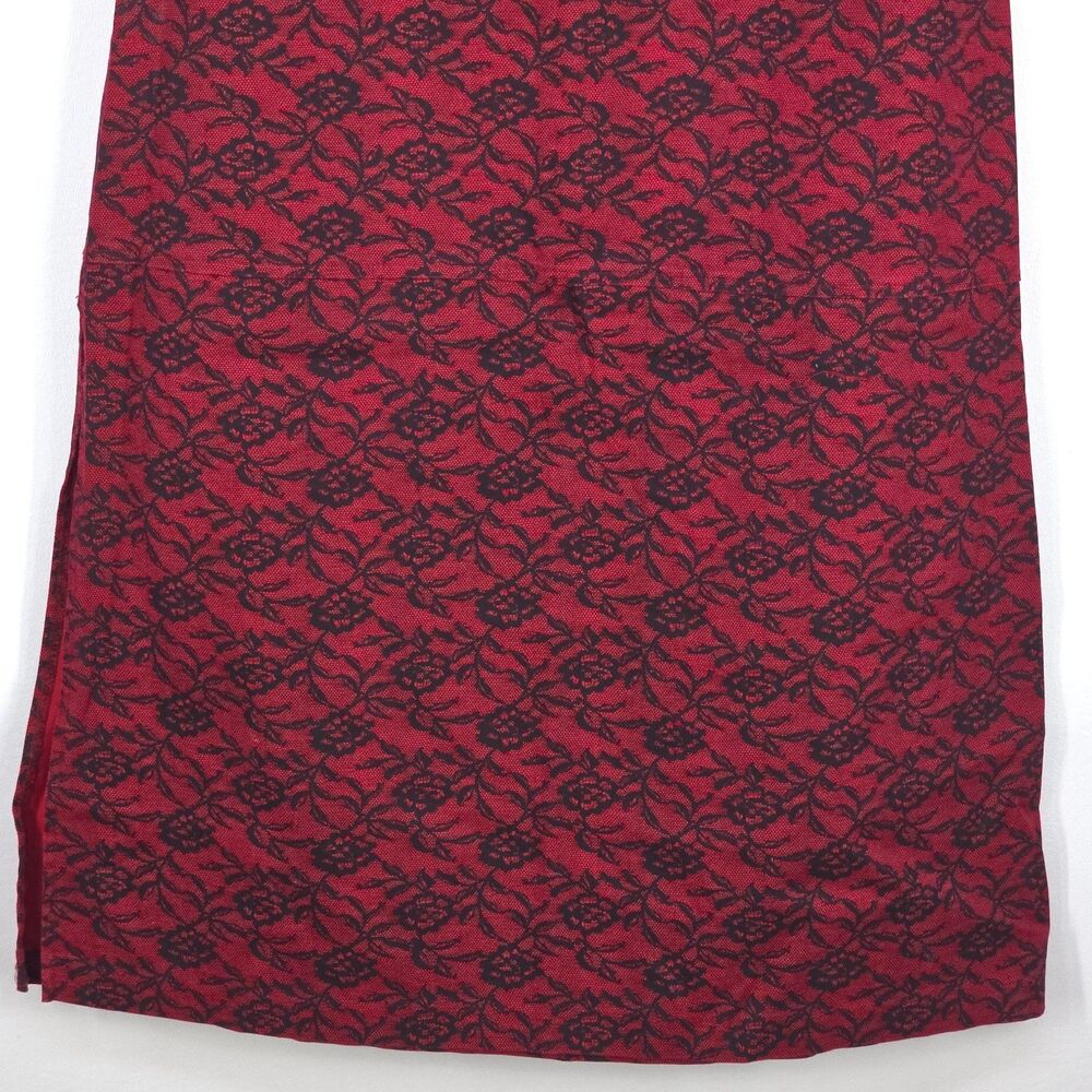 TRACY EVANS Red Rose Lace Maxi Skirt Women's 9 Romantic Whimsygoth Coquette Girl - Picture 11 of 14